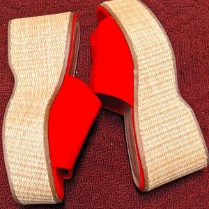 Size 10 Shoedazzle Red Platforms